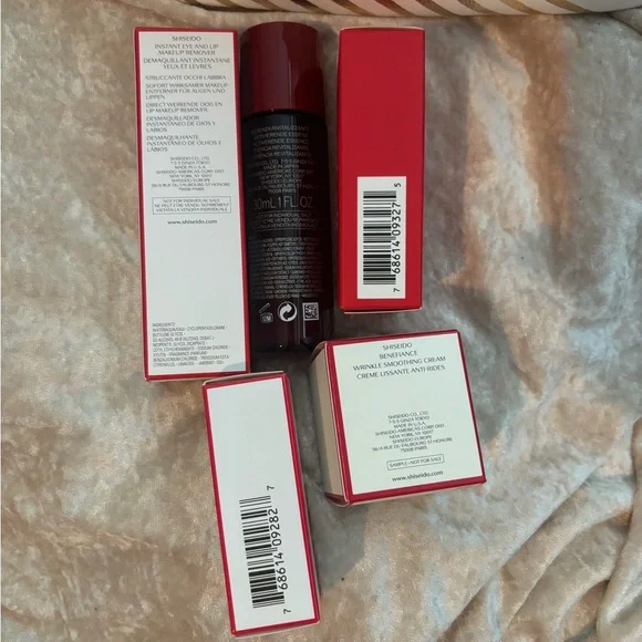 Shiseido Skincare Collection with Gold and Red Accents - Picture 3 of 6